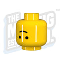 Custom Printed Lego - Upside Down Smiley Head - The Minifig Co.