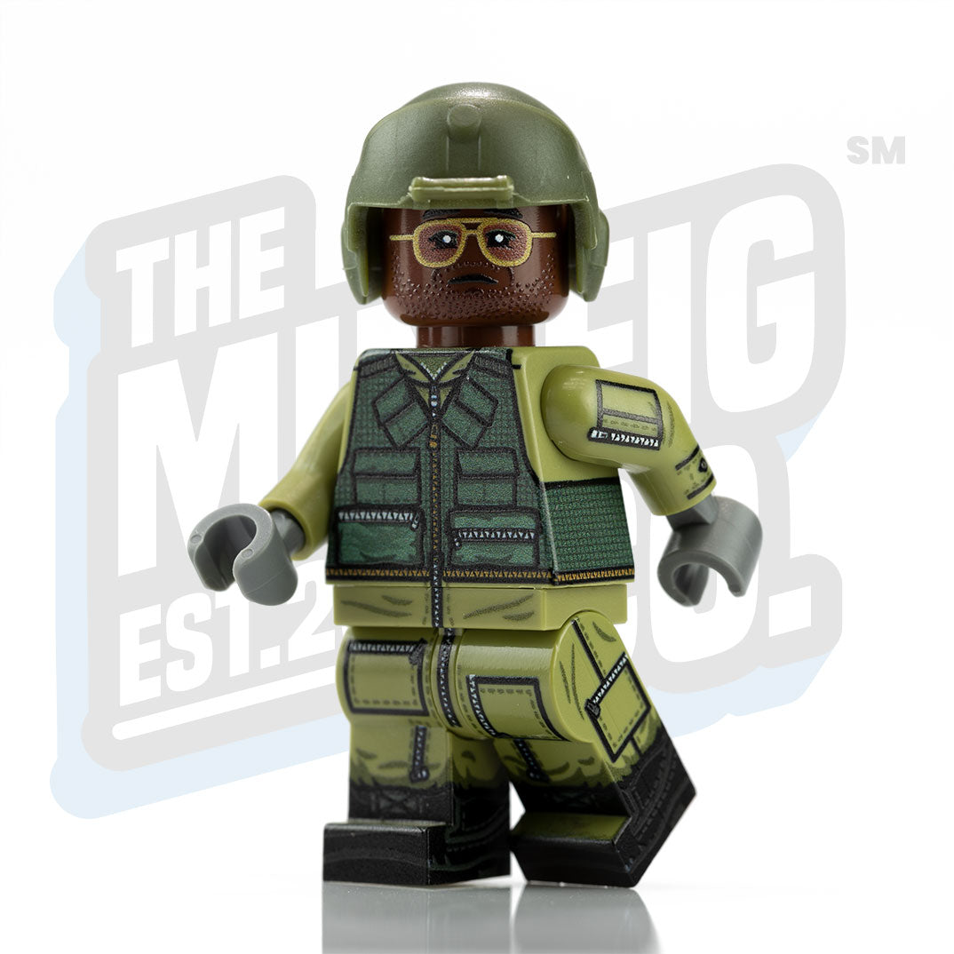 Custom Printed Lego - Vietnam Helicopter Pilot (Survival Vest) - The Minifig Co.