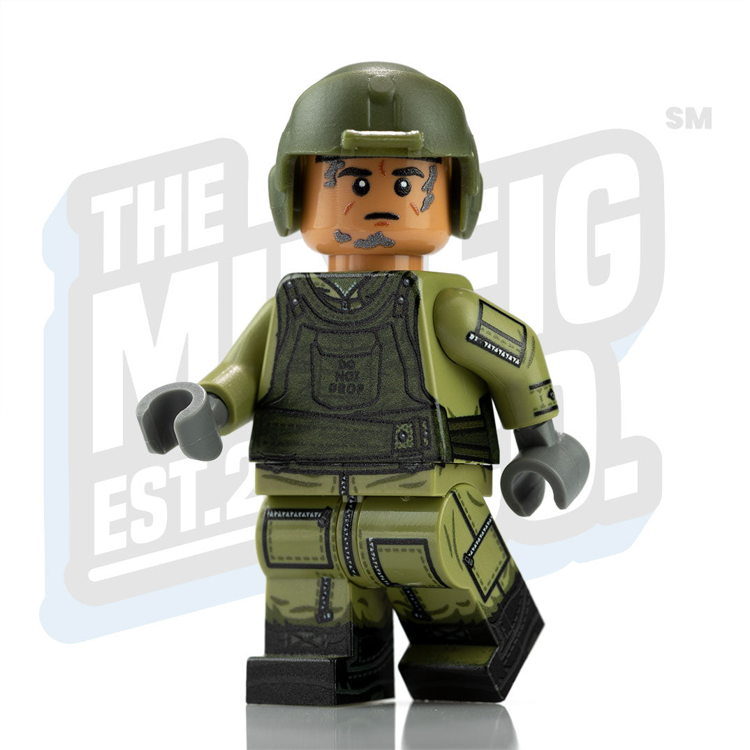 Custom Printed Lego - Vietnam Helicopter Pilot (Ballistic Vest) - The Minifig Co.