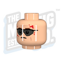 Bloody Ballistic Glasses Head - The Minifig Co.