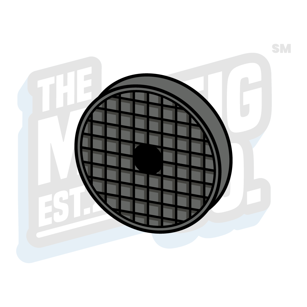 Custom Printed Lego - Vent Round Tile (2x2) - The Minifig Co.